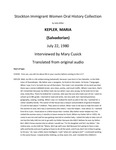 Kepler, Maria Interview by Mary Cusick