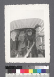 Children in covered wagon #1 by Richard Shizuo Yoshikawa