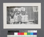 Girls' class with teacher #2 [31-11-E; 31-11-F] by Richard Shizuo Yoshikawa