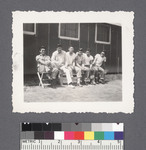 Groups of men #2 [seated on bench by Richard Shizuo Yoshikawa