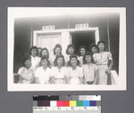 Groups of women #1 [2 rows on porch; 35-0-E, 35-0-F] by Richard Shizuo Yoshikawa
