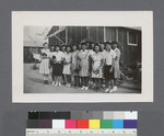 Groups of women #30 [in front of building; some books] by Richard Shizuo Yoshikawa