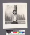 One woman #60 [in front of tree] by Richard Shizuo Yoshikawa
