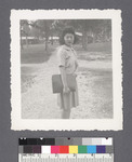 One woman #99 [holding briefcase] by Richard Shizuo Yoshikawa