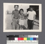 Portrait--three boys #1 Tadao Yoshikawa (L), Yukio Yoshikawa (R)
