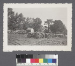 Row of tractors by Richard Shizuo Yoshikawa
