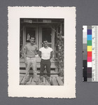Two men #8 [standing on porch; 33-12-D; 33-12-C] by Richard Shizuo Yoshikawa