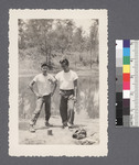 Two men fishing #3 by Richard Shizuo Yoshikawa