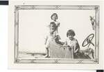 Portrait--three children [on vehicle] by Richard Shizuo Yoshikawa